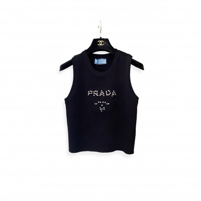 PRADA WOMENS O-NECK SLEEVELESS PRADA WOMENS O-NECK SLEEVELESS